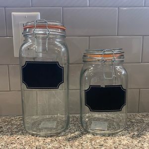 Air tight glass jars (2)